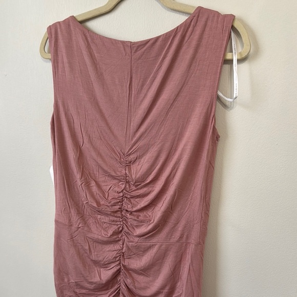 Donna Karan Pink Asymmetrical Ruched Tank Top - Picture 5 of 7